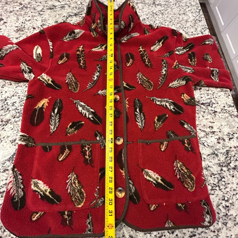 Tsunami Indigenous Collection Vintage Women's Feather Fleece Jacket XL Canadian - Picture 7 of 10